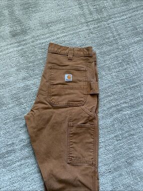 Carhartt Rugged Flex Men’s Straight Fit Brown Cargo Work Pants with Hammer Loop